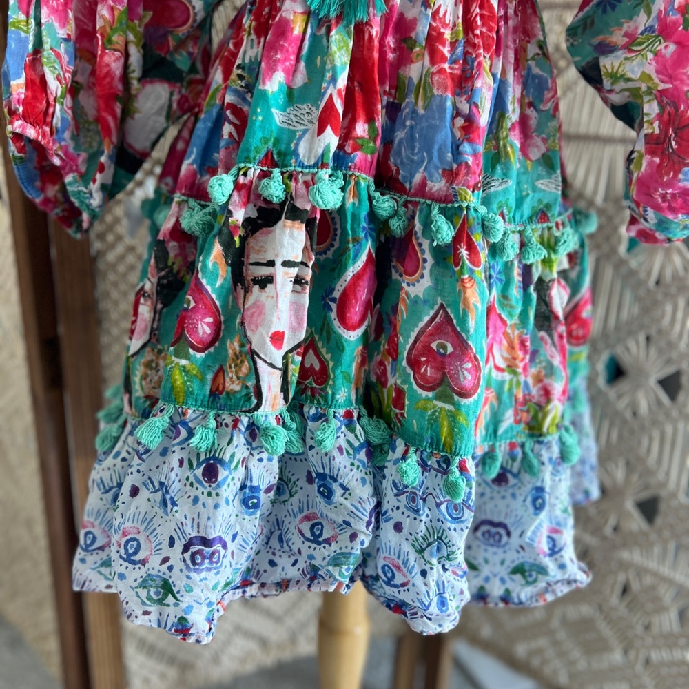 Antica Sartoria Sicilian Ladies Eye Tiered Dress - Picture 12 of 16